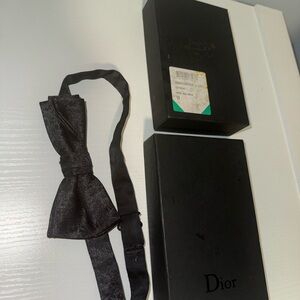 Dior Classic Black Silk Bow Tie